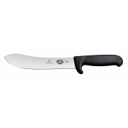 Нож кухонный Victorinox Fibrox Butchers Safety Nose (5.7603.18L) стальной для забоя/разделки лезв.180мм прямая заточка черный блистер