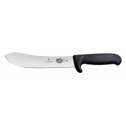 Нож кухонный Victorinox Fibrox Butchers Safety Nose (5.7403.20L) стальной разделочный лезв.200мм прямая заточка черный блистер