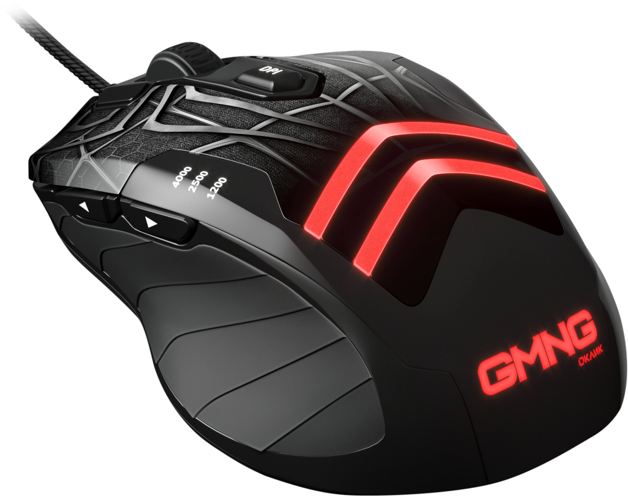 Мышь Оклик GMNG XM007, черный/красный
