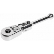 Шарнирный укороченный ключ-трещотка с фиксацией 1/4", 124мм JTC-3012