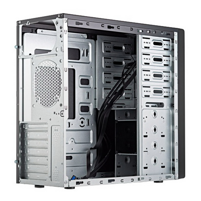 Case Foxline FL-886-FL500S-U32 ATX case, black, w/PSU 500W 12cm, w/2xUSB3.0, w/ pwr cord, w/o FAN