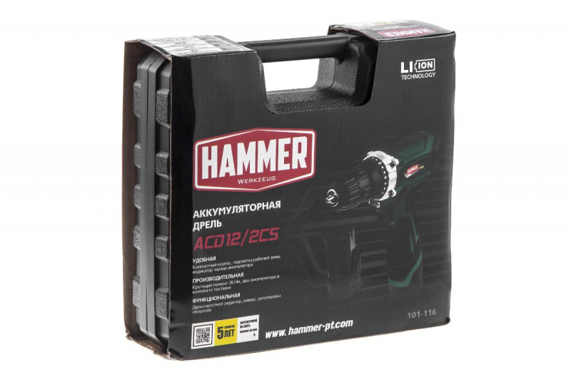 Дрель-шуруповерт Hammer ACD12/2CS [630797]