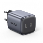 Сетевое зарядное устройство UGREEN CD294 (90573) USB-C+USB-C 45W PD Charger (25W+20W). Цвет: серый