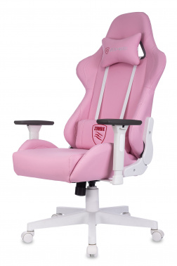 Кресло игровое Zombie Neo розовый эко.кожа крестов. пластик пластик белый