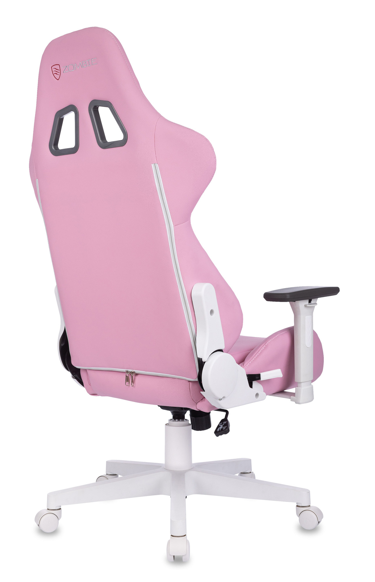 Кресло игровое Zombie Neo розовый эко.кожа крестов. пластик пластик белый