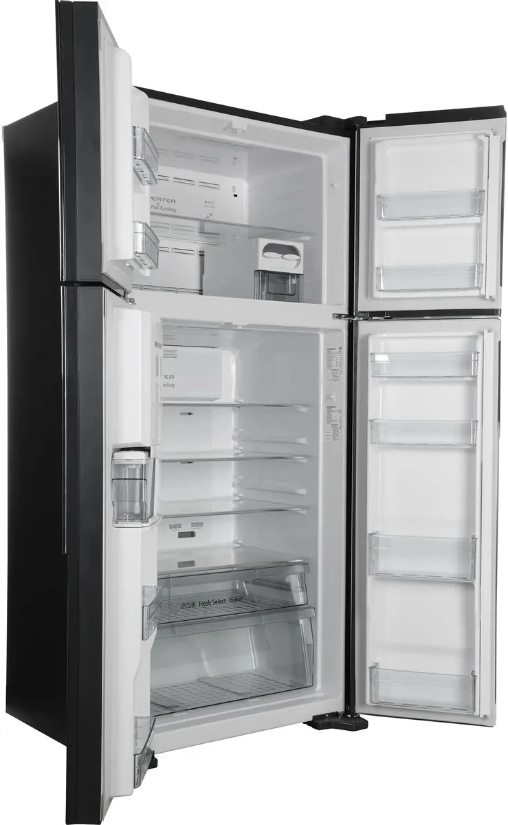Холодильник Hitachi W660PUC7GGR серое стекло (двухкамерный)