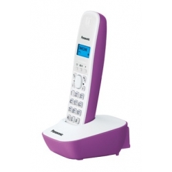 Радиотелефон Panasonic KX-TG1611RUF, фиолетовыйбелый