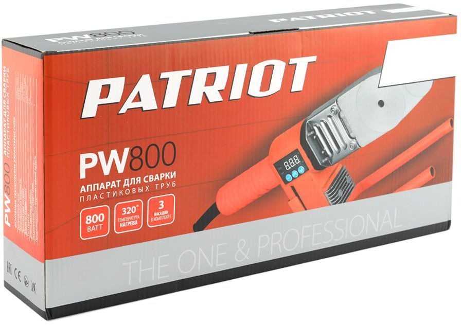 Сварочный аппарат для пластиковых труб Patriot PW 800 (кейс в комплекте)
