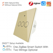 Умный выключатель MOES Gang Smart Switch Sensor w/o grounding ZS-EU3, Zigbee, 100-240 В
