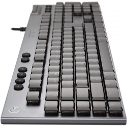Клавиатура игровая Logitech G815 Tactile черная, механическая (GL Tactile), тонкая, 119 клавиш (16 дополнительных), 5 G-клавиш (профили), RGB-подсветка, USB порт, кабель 1,8м