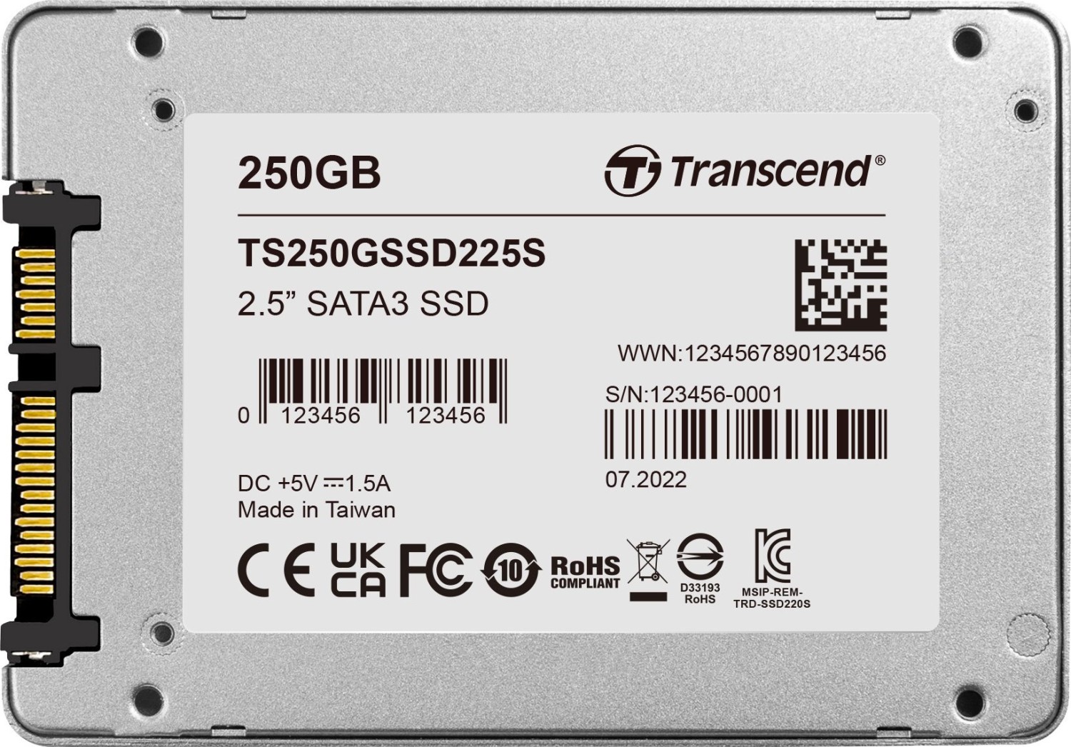 SSD накопитель Transcend 225S 250Gb (TS250GSSD225S)