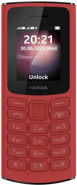 Мобильный телефон Nokia 105 4G DS, красный 