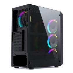 Корпус Powercase Mistral Z4 Mesh RGB, Tempered Glass, 4x 120mm RGB fan, чёрный, ATX  (CMIZB-R4)