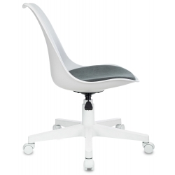 Кресло Бюрократ CH-W333 белый сиденье серый Alfa 44 крестов. пластик пластик белый