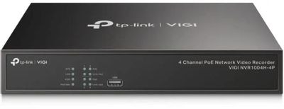 Видеорегистратор TP-Link NVR VIGI NVR1004H-4P, черный