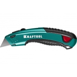 Универсальный нож с автостопом KRAFTOOL Grand-24 2 трап. лезвия А24 09241_z02