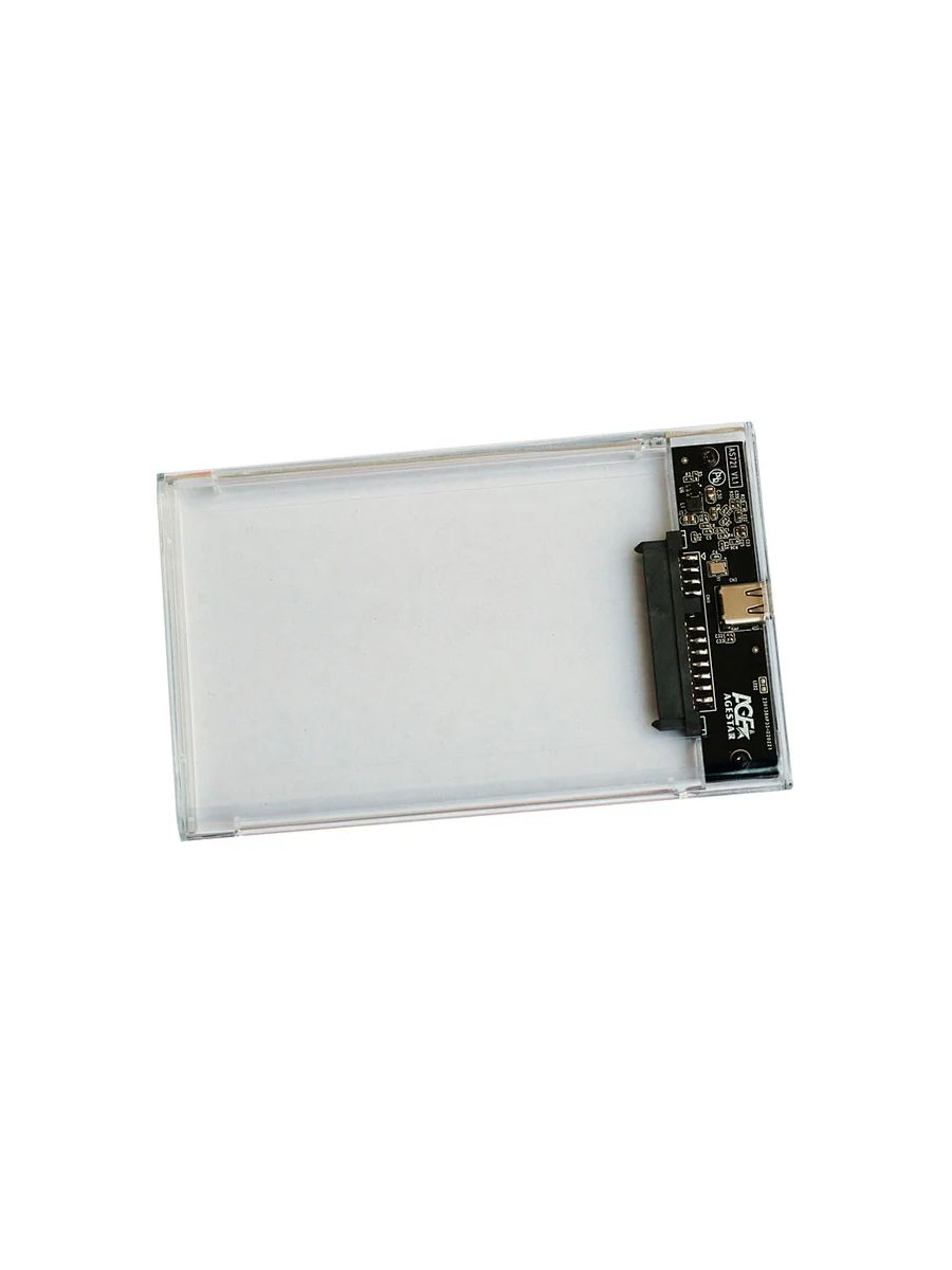 Внешний корпус для HDD/SSD AgeStar 3UB2P4C SATA прозрачный 2.5