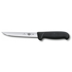 Нож кухонный Victorinox Fibrox (5.6103.15) стальной обвалочный лезв.150мм прямая заточка черный
