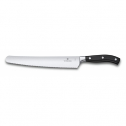 Нож кухонный Victorinox Grand Maitre (7.7433.26G) кованый универсальный для хлеба лезв.260мм серрейт. заточка черный