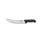 Нож кухонный Victorinox Fibrox (5.7323.25) стальной разделочный лезв.250мм прямая заточка черный