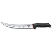 Нож кухонный Victorinox Fibrox (5.7223.25D) стальной разделочный лезв.250мм прямая заточка черный