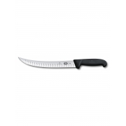 Нож кухонный Victorinox Fibrox (5.7223.25) стальной разделочный лезв.250мм прямая заточка черный