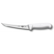 Нож кухонный Victorinox Fibrox (5.6607.15) стальной разделочный лезв.150мм прямая заточка белый