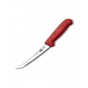 Нож кухонный Victorinox Fibrox (5.6601.15) стальной разделочный для мяса лезв.150мм прямая заточка красный