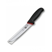 Нож кухонный Victorinox Fibrox (5.6503.15D) стальной разделочный лезв.150мм прямая заточка черный