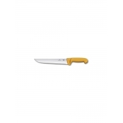 Нож кухонный Victorinox Swibo (5.8431.24) стальной разделочный для мяса лезв.24мм прямая заточка желтый