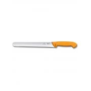 Нож кухонный Victorinox Swibo (5.8441.30) стальной универсальный для мяса лезв.300мм прямая заточка желтый