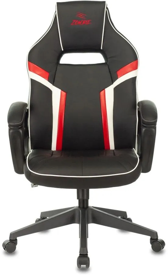 Кресло игровое Zombie Z3 черный/красный эко.кожа крестов.