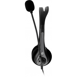 Наушники с микрофоном Оклик HS-M300 черный/серый (1876323)