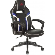 Кресло игровое Zombie Z3 черный/синий эко.кожа крестов.