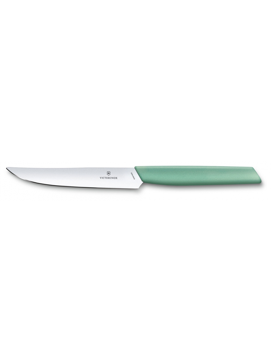 Нож кухонный Victorinox Swiss Modern (6.9006.1241) стальной для стейка лезв.120мм прямая заточка мятный