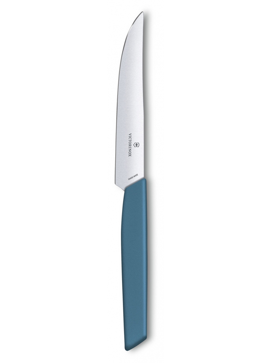 Нож кухонный Victorinox Swiss Modern (6.9006.122) стальной для стейка лезв.120мм прямая заточка синий