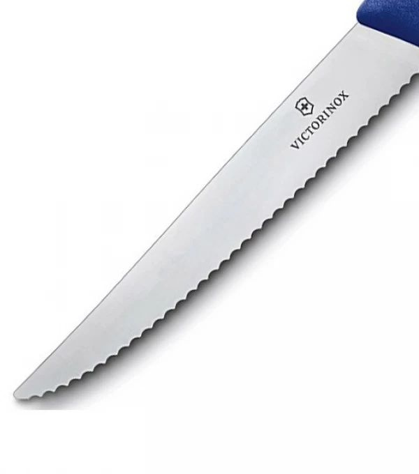 Нож кухонный Victorinox Swiss Classic (6.7232.20) стальной для стейка лезв.110мм серрейт. заточка синий