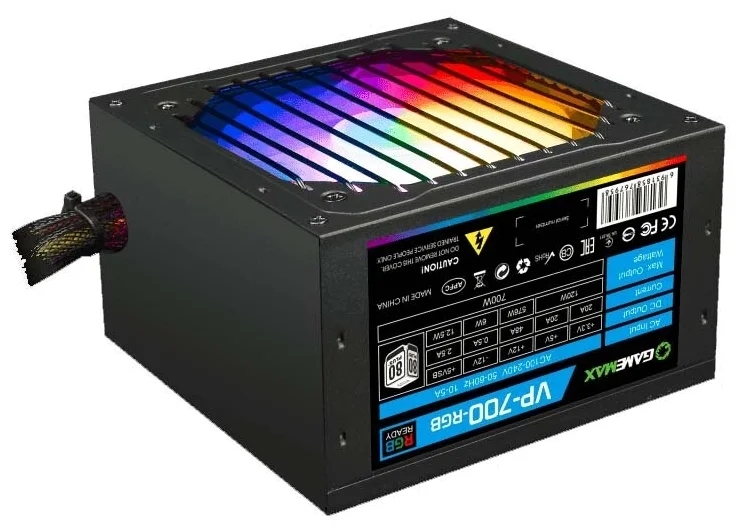 Блок питания GameMax VP-700-RGB черный