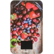 Весы кухонные электронные BBK KS107G, рисунок/ягоды
