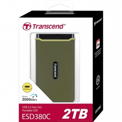 Накопитель SSD Transcend USB-C 2Tb TS2TESD380C темно-зеленый