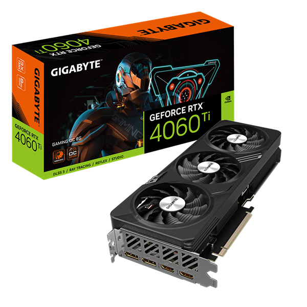 Видеокарта GIGABYTE NVIDIA GeForce RTX 4060TI GV-N406TGAMING OC-8GD 8ГБ Gaming GDDR6 OC Ret