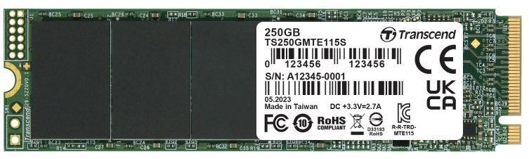 SSD накопитель Transcend 115S TS250GMTE115S 250ГБ, M.2 2280