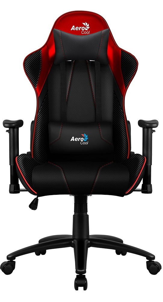 Кресло игровое Aerocool ALPHA BLACK RED черный/красный 