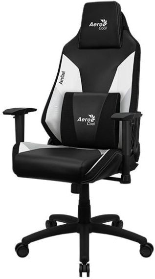 Кресло игровое Aerocool Admiral, черный/белый