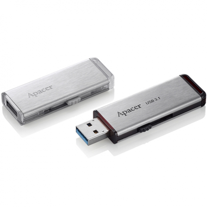 32GB Apacer AH33A USB Flash AP32GAH33AS-1 USB 2.0, Silver, Metal case, RTL (916037)