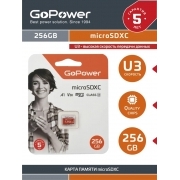 Карта памяти GoPower 256GB Class10 00-00025684