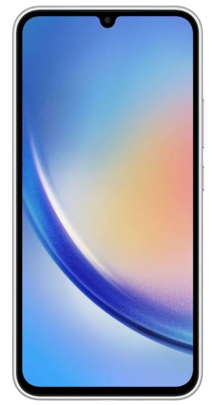 Смартфон Samsung SM-A346E Galaxy A34 5G 256Gb 8Gb серебристый моноблок 3G 4G 6.6