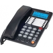 Телефон проводной Ritmix RT-495, черный/серый
