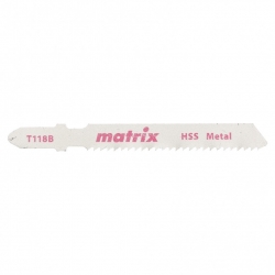 Полотна для электролобзика  по металлу, 3 шт, T118B, 50 x 2 мм, HSS Matrix