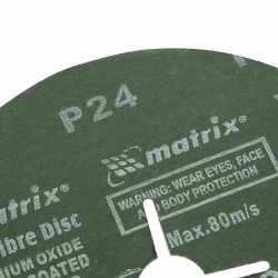 Круги фибровые 5 шт, Р 24, 180 х 22 mm Matrix